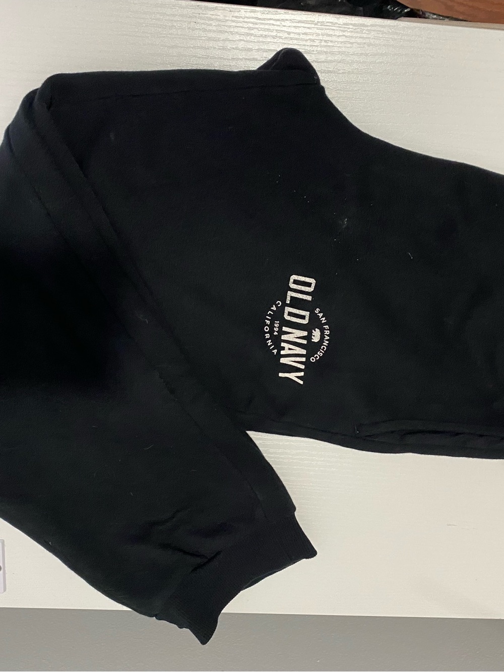 Old Navy Kids Black Jogger Sweatpants with White Logo